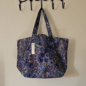 Chico's Blue Paisley Tote Bag